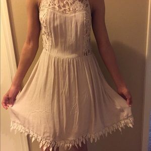 Small taupe color dress